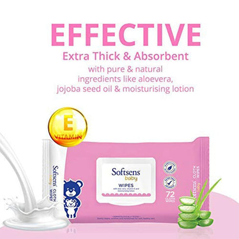 Softsens Baby Gentle Cloth Wipes